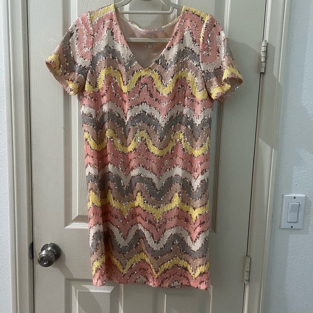 Colorful Chevron Mini Dress